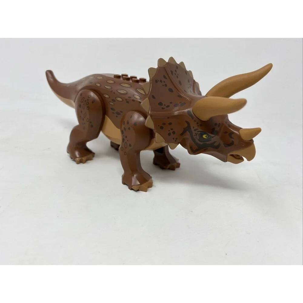 Lego Dinosaur Triceratops Minifigure Red Brown Jurassic World 76959 2010